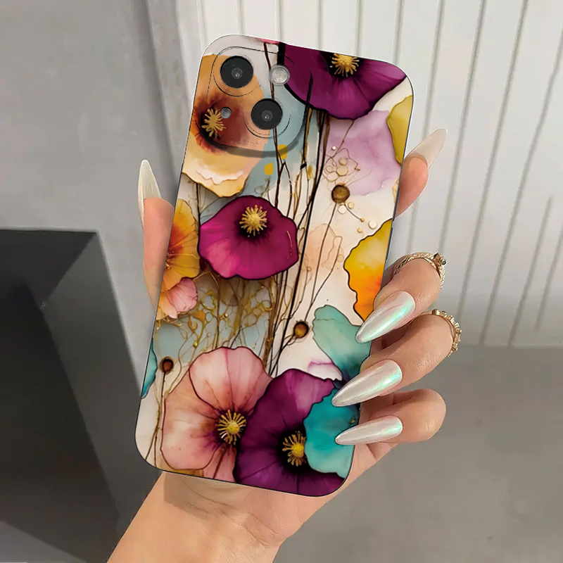 Vintage Floral Pattern Soft Case - Винтажный чехол с цветочным узором из