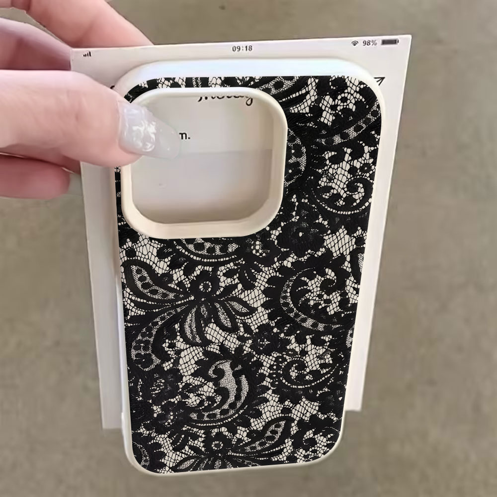 Черный винтажный чехол для тел – обзор и цена Vintage Floral Pattern Soft Case